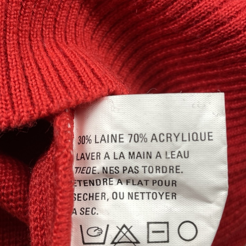 Vintage Tyrolia Sweater Mens Large Red Wool Acrylic Colorblock Ski Winter READ - Picture 9 of 10